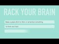 Understanding the Idiom 'Rack Your Brain'