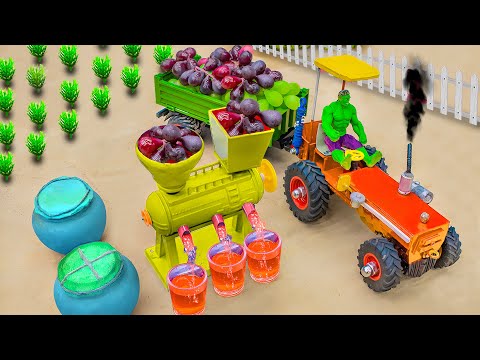 Diy tractor making mini grape juice machine | New technology Agricultural Machine