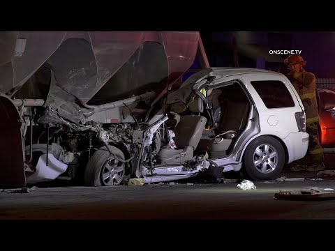 Semi Truck Crushes SUV