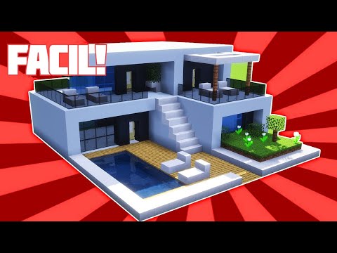 Minecraft Tutorial: Como fazer uma Casa Moderna -   Minecraft  moderno, Casas minecraft modernas, Casas minecraft fáceis