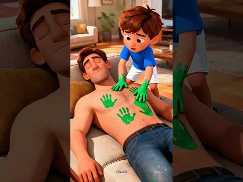 বাবার গায়ে হাতের ছাপ দিয়েছে #shorts
