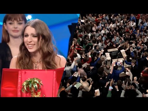 UNA POLTRONA PER SANREMO - LA REAZIONE DELLA SALA STAMPA AL TELEVOTO FINALE