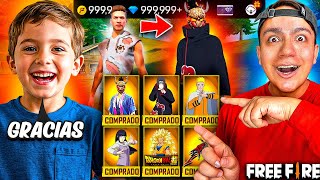 CONVERTI UNA CUENTA DE POBRE A MILLONARIO en FREE FIRE🔥SUCRIPTOR FELIZ😱!