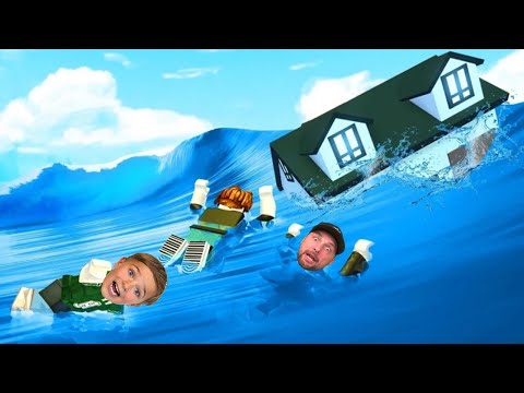 Can We Survive On This Tsunami Disaster Island in Roblox