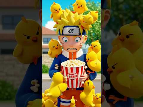 Os pintinhos roubaram a pipoca do Naruto?