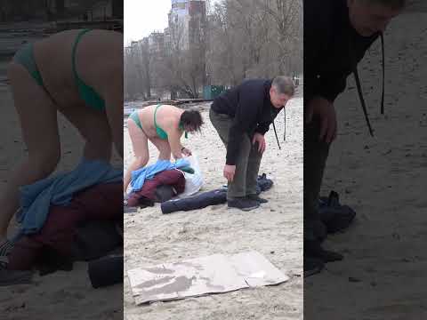 Epiphany Bath 2026 #132 ❄️ Winter Ice Plunge Scene #shorts