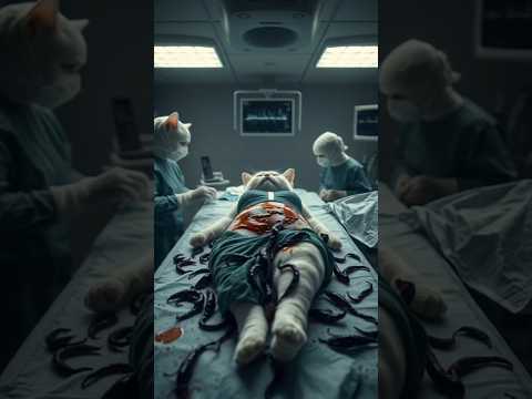 "बिल्ली के पेट में बच्चा नहीं... कुछ और था!"# cute cat#cat sad story #yt shorts #shorts#ai cat#