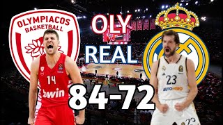 Olympiacos Real Madrid 84-72 | Euroleague Highlights Playoffs Game 1 (23/4/2025)