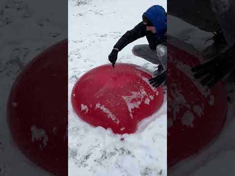 Freezing Giant Water Balloons Overnight #shorts