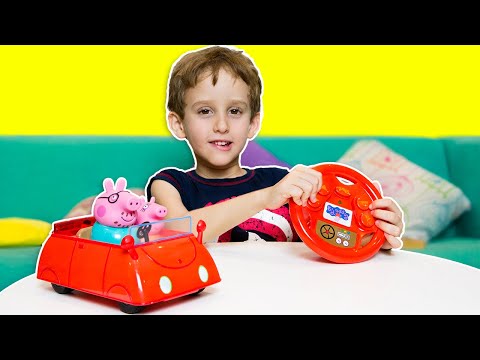 Paulinho Brinca com Carrinho de Controle Remoto da Peppa Pig