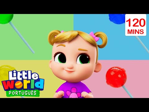 O pirulito colorido é uma delícia e faz sorrir | Nina e Nico - Little World Português