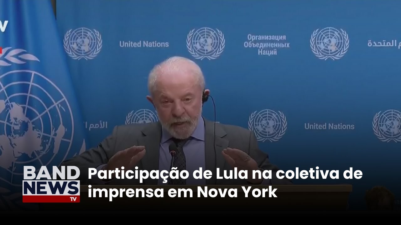 Participação de Lula na coletiva de imprensa em Nova York | BandNews TV