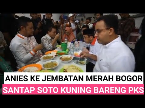 MOMEN RIUH WARGA BOGOR SAMBUT ANIES MAKAN SOTO KUNING DI JEMBATAN MERAH