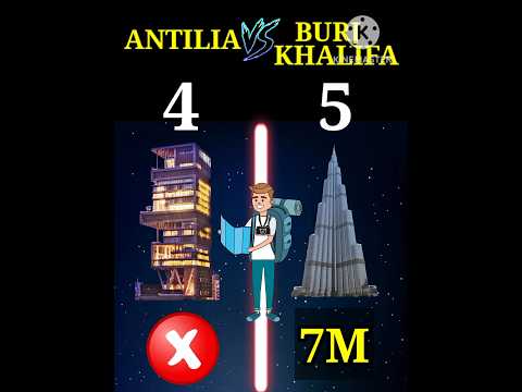 Antilia VS Burj Khalifa? | #shorts #antilia #burjkhalifa
