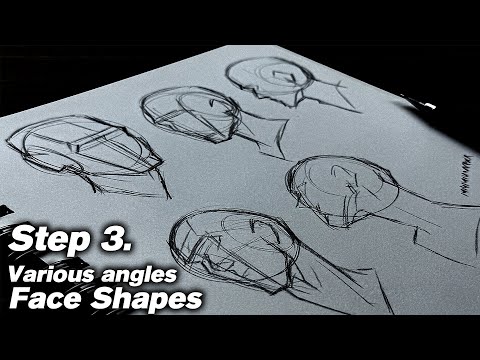 For broken ⭕️ Step 3. FACE SHAPES for VARIOUS ANGLES