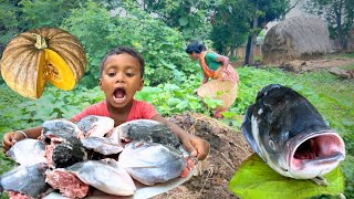 Fish  Fry Prepared by Santali Tribe People || rural village life  in INDIA