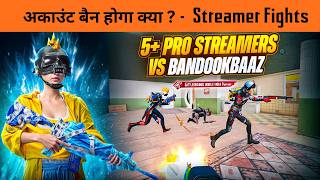5+ Pro Streamers vs BANDOOKBAAZ 🔥They Called Me H@CKER & Reported Me | BGMI 1v4 Clutches