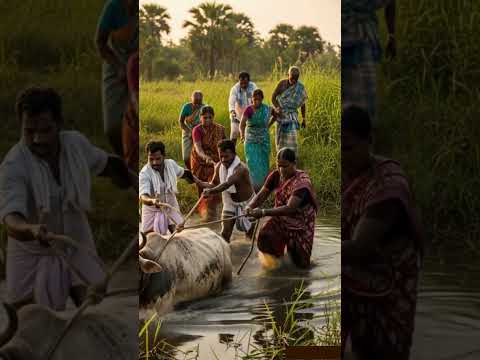 Cow Stuck in Swamp — Villagers Unite for Incredible Rescue Effort!