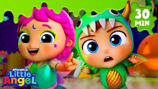 Family Halloween Costume Try-on! | Little Angel and Cocomelon Nursery Rhymes