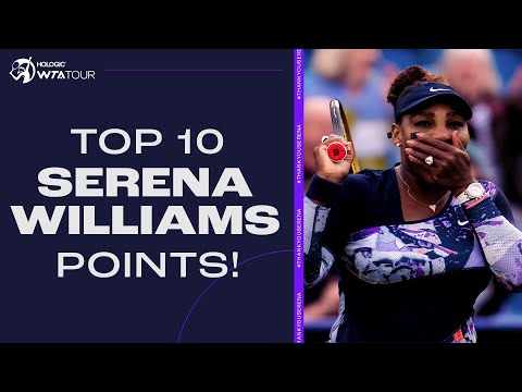 TOP 10 Serena Williams tennis points on the WTA Tour! 😤