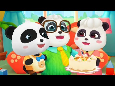 BAYI PANDA KIKI DAN IBU MEMBUAT KUE ULANG TAHUN UNTUK AYAH PANDA KIKI | BABYBUS INDONESIA