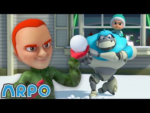 ¡Duelo de Bolas de Nieve! | El Robot ARPO🤖 Caricaturas y dibujos animados para niños