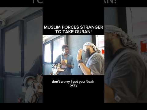 Muslim FORCES Stranger to Take Quran! *CRAZY* #shorts