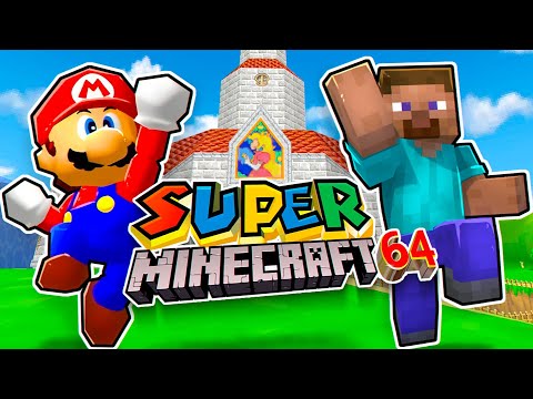 Mario 64, mas jogamos com o STEVE (Minecraft)