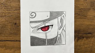 How to draw Kakashi’s eye step-by-step | Epic Naruto drawing