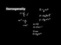 Homogeneity in Physics Equations