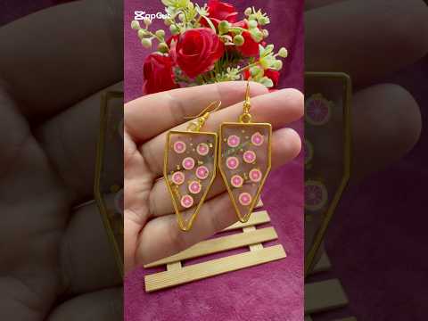 Stunning DIY Floral Earrings | Jewelry Craft👑#shortsviral#summer