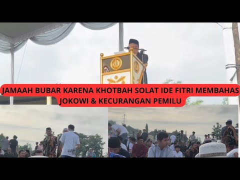 FULL VIDIO VIRAL JAMAAH BUBAR KARENA KHOTBAH  IDUL FITRI MEMBAHAS JOKOWI& KECURANGAN PEMILU2024