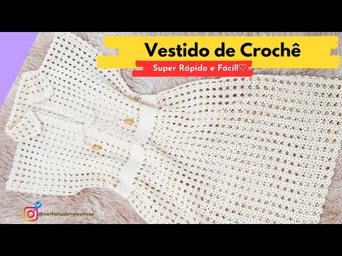 Vestido de Crochê passo a passo completo