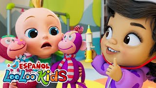 Cinco Monitos + Debajo un Botón 🎵 | Canciones Infantiles Educativas para Bebés – LooLoo Kids