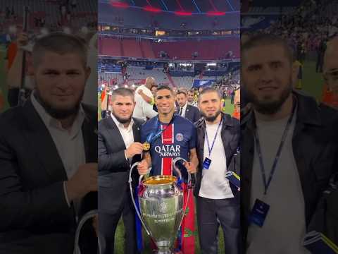 Khabib & Islam celebrate with PSG ⚽️ - #khabib #islammakhachev #psg