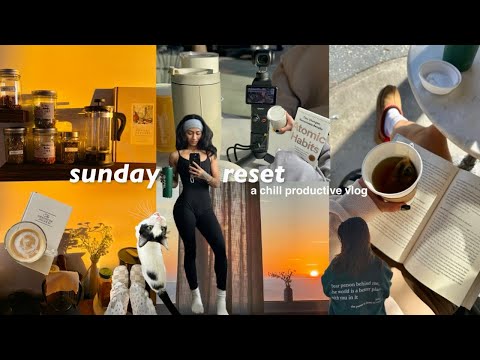 a chill sunday vlog. reset & clean therapy, yoga + tea, beach drumcircle +mental health journey chat