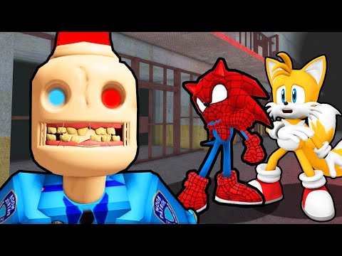 SPIDERMAN SONIC AND TAILS ESCAPE SIREN COPS PRISON IN ROBLOX