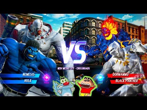 OGGY VS. SHINCHAN RED HULK & RED CAPTAIN AMERICA VS. THANOS &  IRONMAN FIGHT