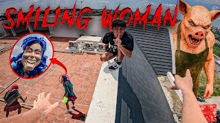 SMILING WOMAN REAL LIFE ESCAPE 38.0 | Horror Parkour Pov Short | Bubbles 3Run