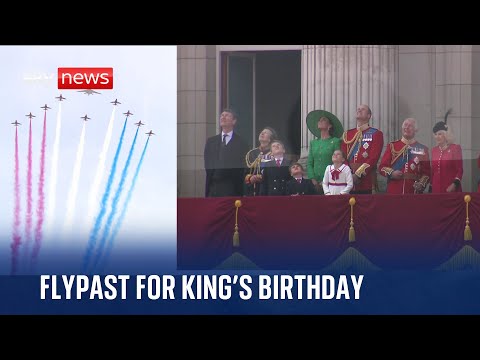 Royals watch flypast from balcony as King celebrates official birthday