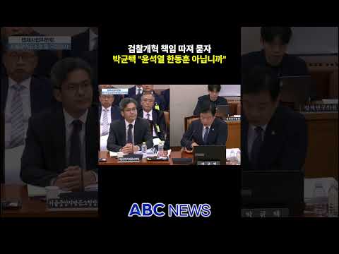 검찰개혁 책임 묻자…박균택 "<strong>윤석열</strong> 한동훈 아닙니까"