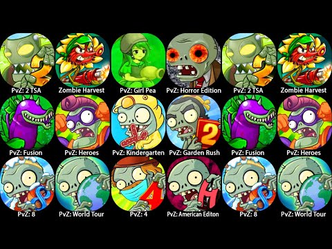 Plants vs Zombies: Garden Rush,PvZ: Kindergarten,PvZ: Heroes,PvZ: American Editon,PvZ: Girl Pea