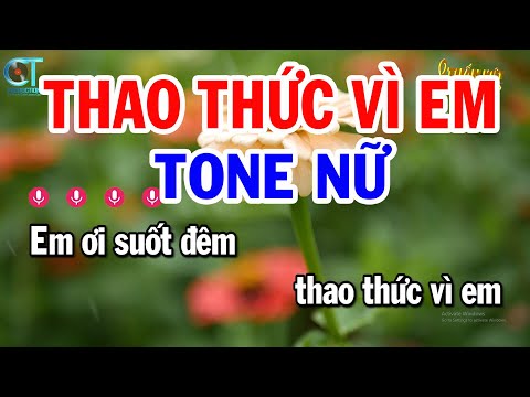 Karaoke Thao Thức Vì Em Tone Nữ C | Nhạc Sống Mới Nhất || Karaoke Tuấn Kiệt