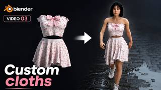 How to Add Custom Clothes to a Blender Character | CLO 3D to Blender