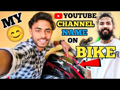 Finally My Youtube Channel Name On Lal Ghoda | 😊 | Youtube Channel Name On Bike | Indian Bike