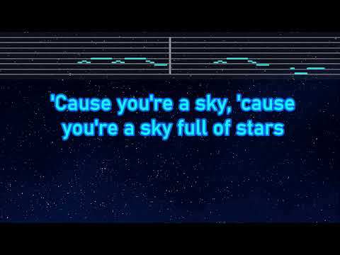 Practice Karaoke♬ A Sky Full Of Stars – Coldplay 【Woth Guide Melody】 Instrumental