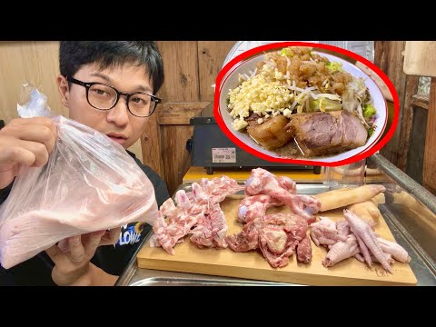 【台風二郎】豚鶏5種のガラで究極の家二郎の答えにたどり着いた！