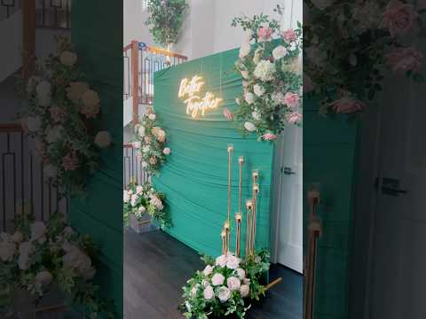 DIY- Fabric Floral Backdrop #diywedding