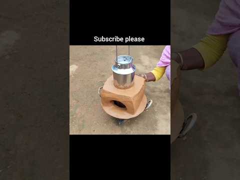 Beautiful mitti ka chulha | Village rural art mitti ka chulha || Amazing wood stove #shorts