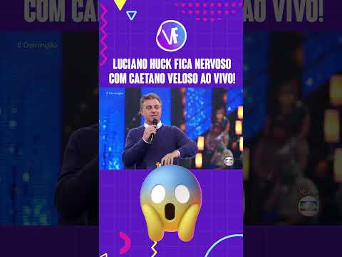 LUCIANO HUCK FICA NERVOSO COM CAETANO VELOSO AO VIVO NO DOMINGÃO! #Shorts | Virou Festa